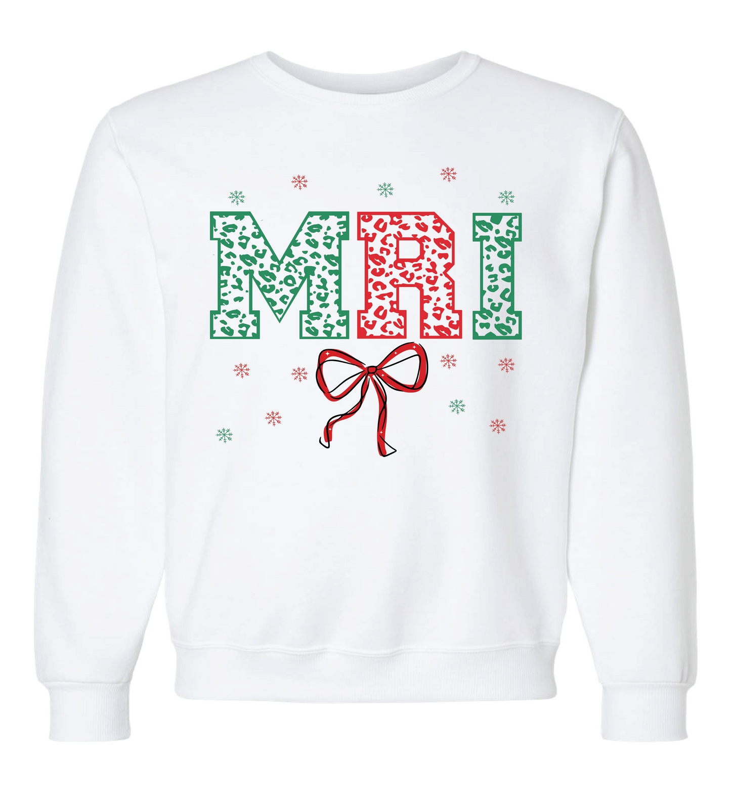 MRI Christmas Leopard Bow