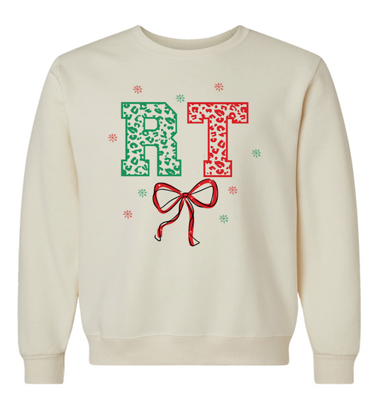 RT Christmas Leopard Bow