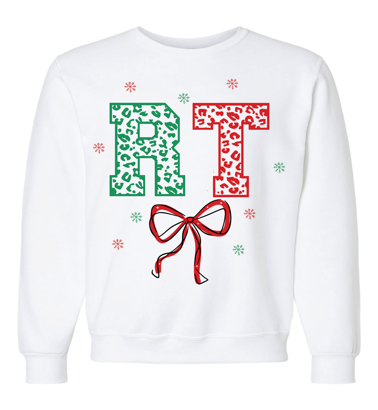 RT Christmas Leopard Bow