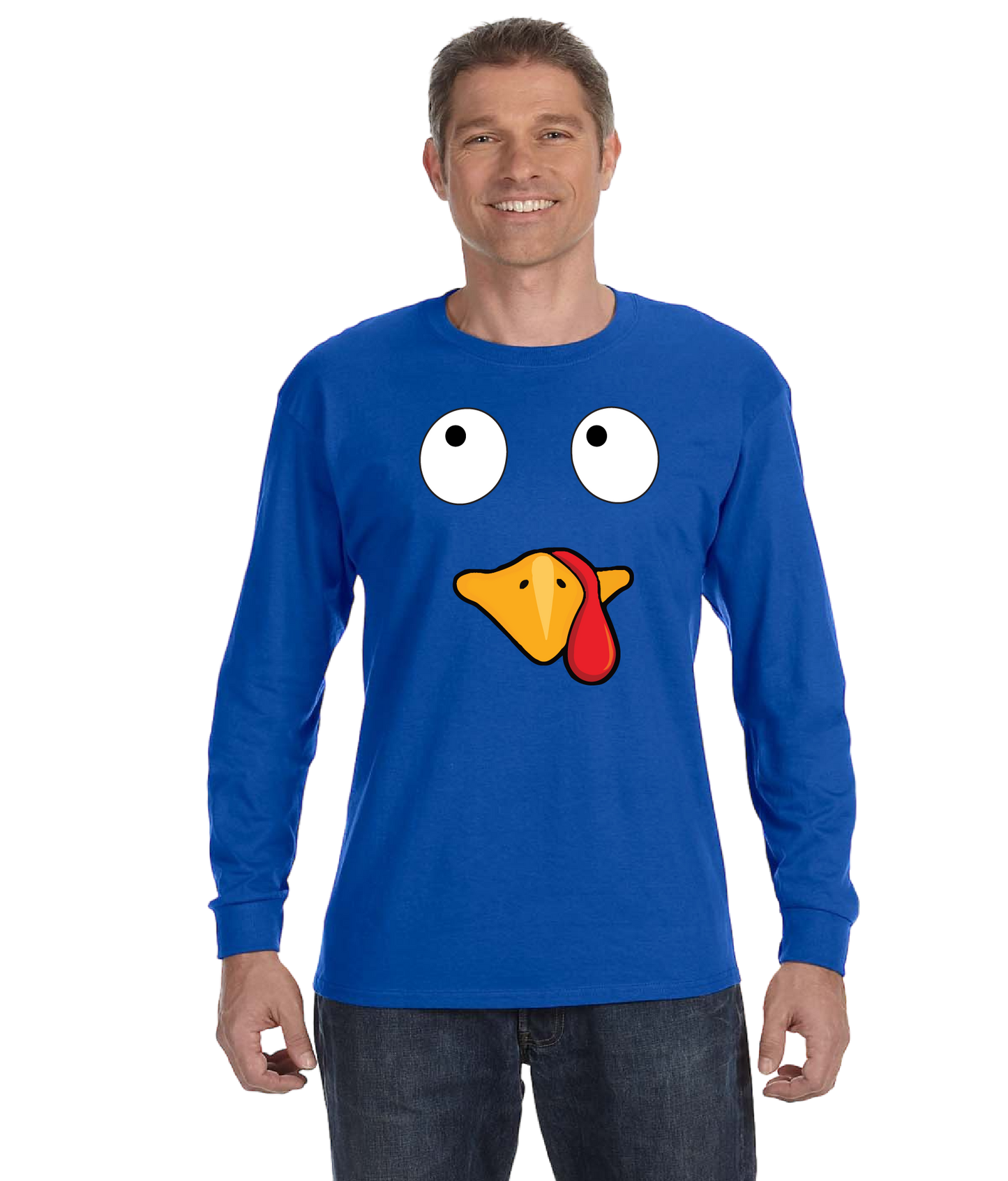 Thanksgiving Turkey Face Long Sleeve