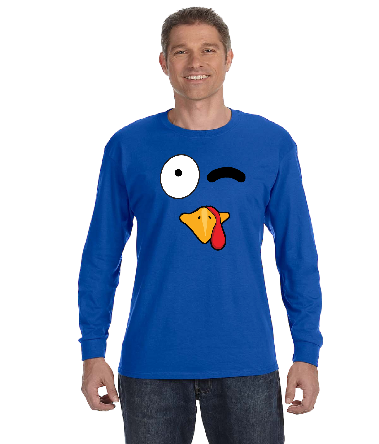 Thanksgiving Turkey Face Long Sleeve