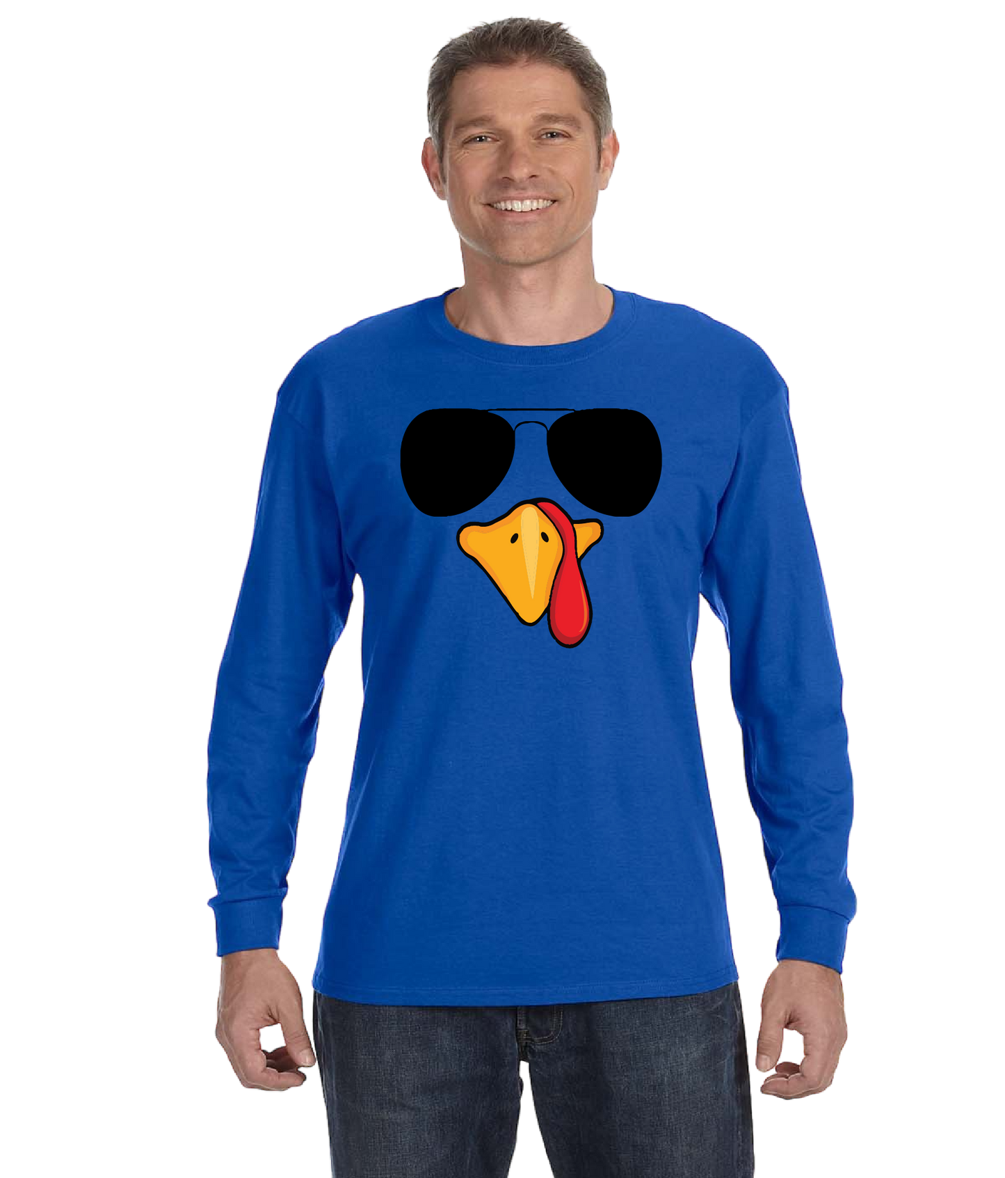 Thanksgiving Turkey Face Long Sleeve