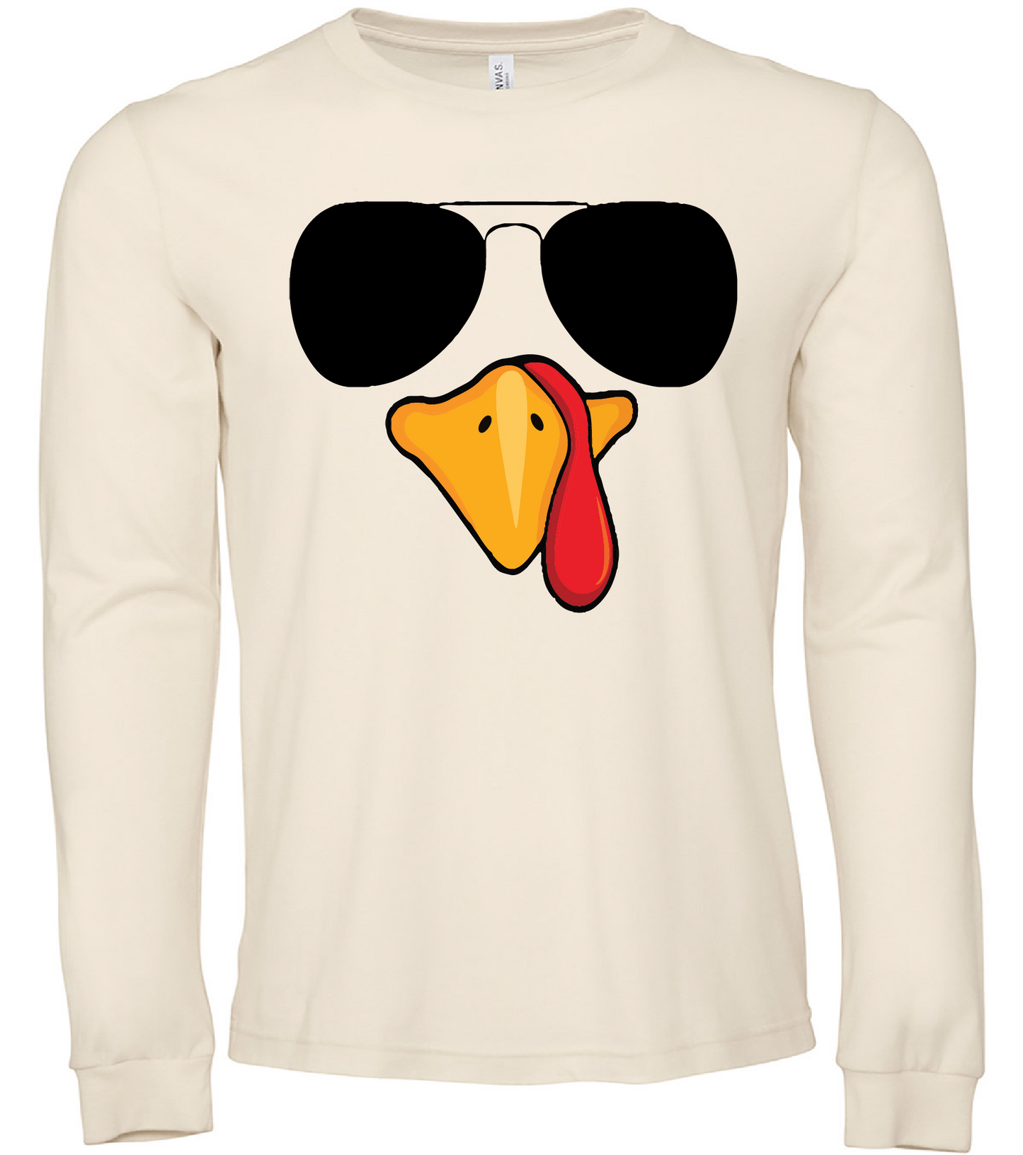 Thanksgiving Turkey Face Long Sleeve