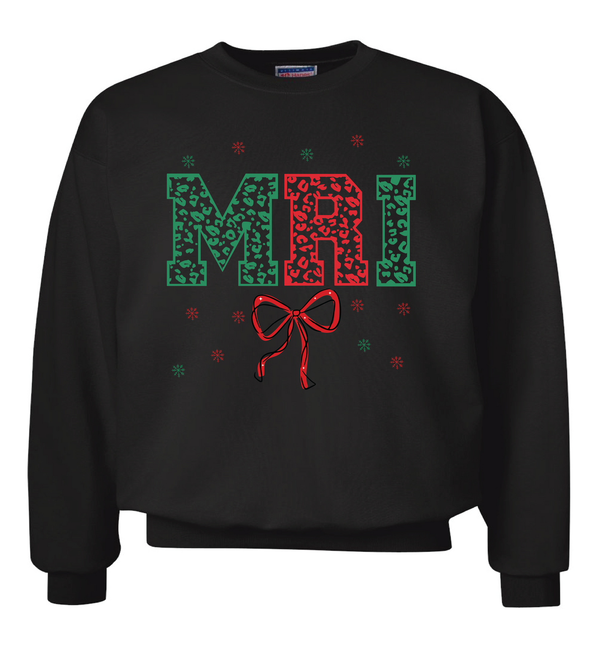 MRI Christmas Leopard Bow