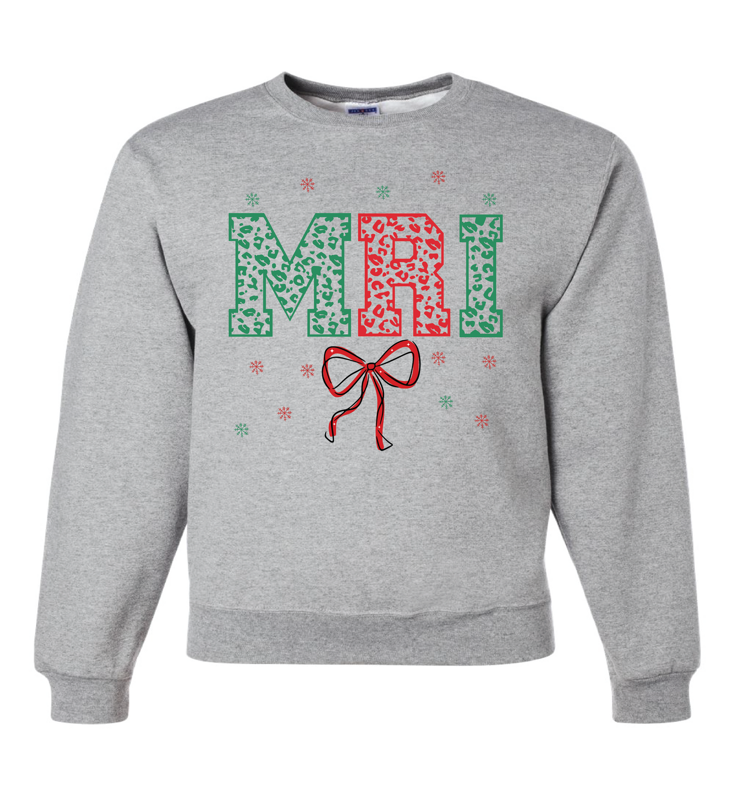 MRI Christmas Leopard Bow