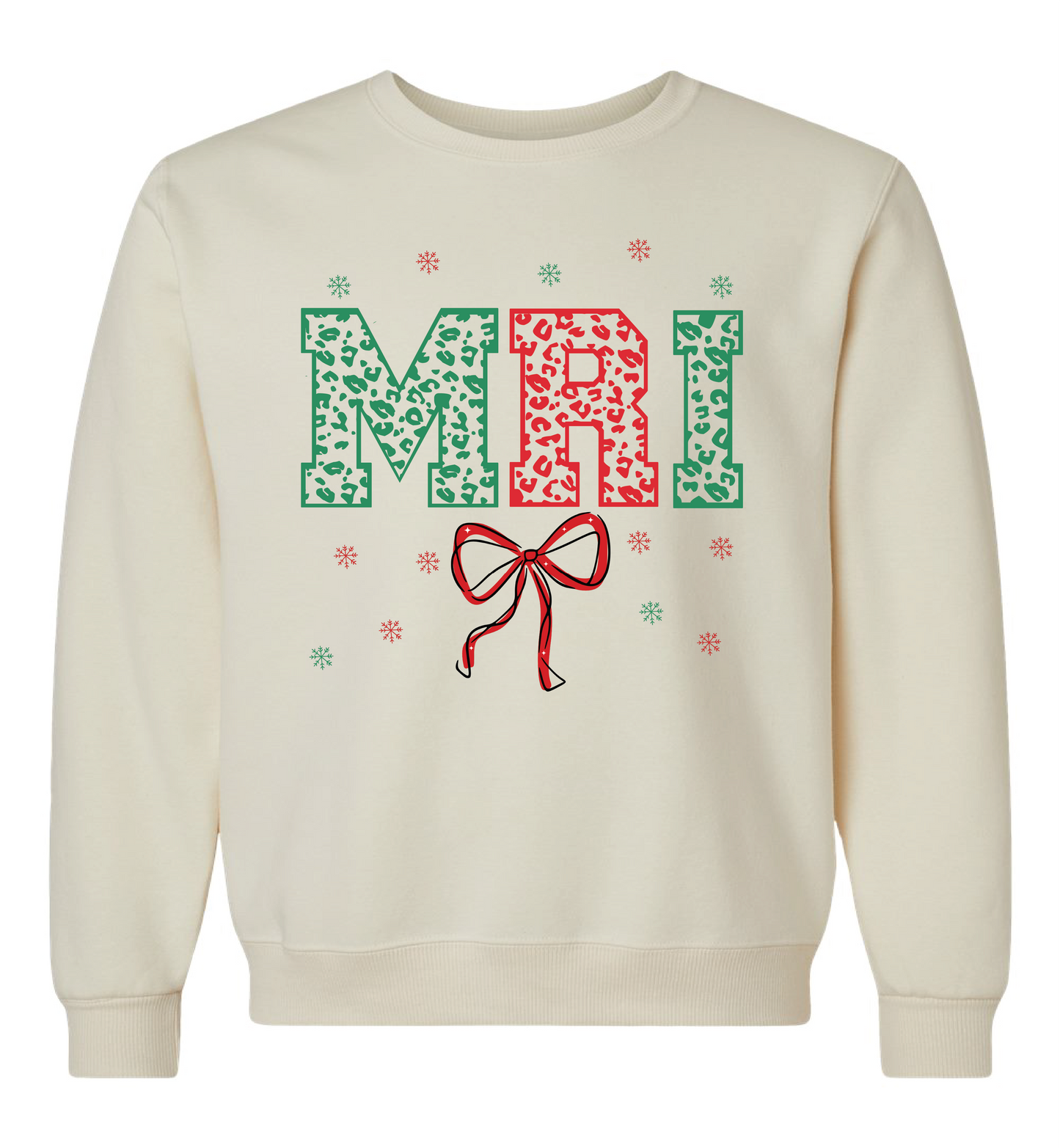 MRI Christmas Leopard Bow