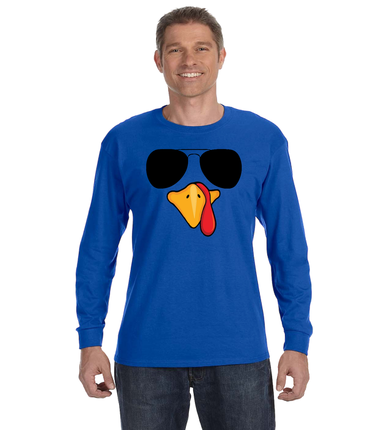 Thanksgiving Turkey Face Long Sleeve