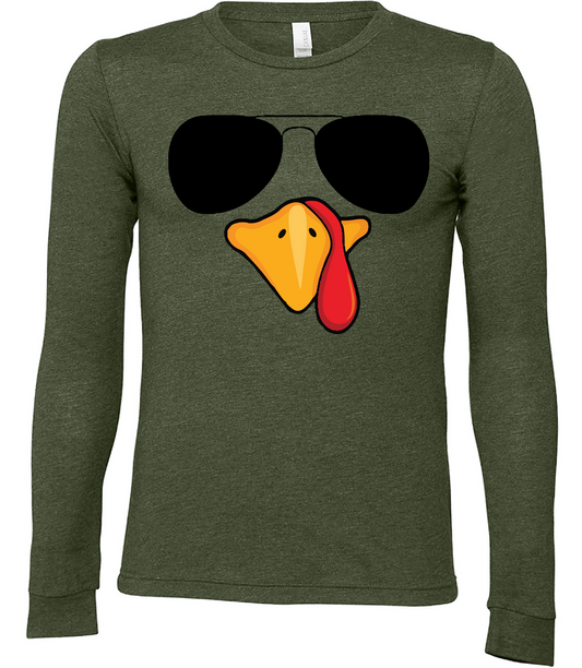 Thanksgiving Turkey Face Long Sleeve