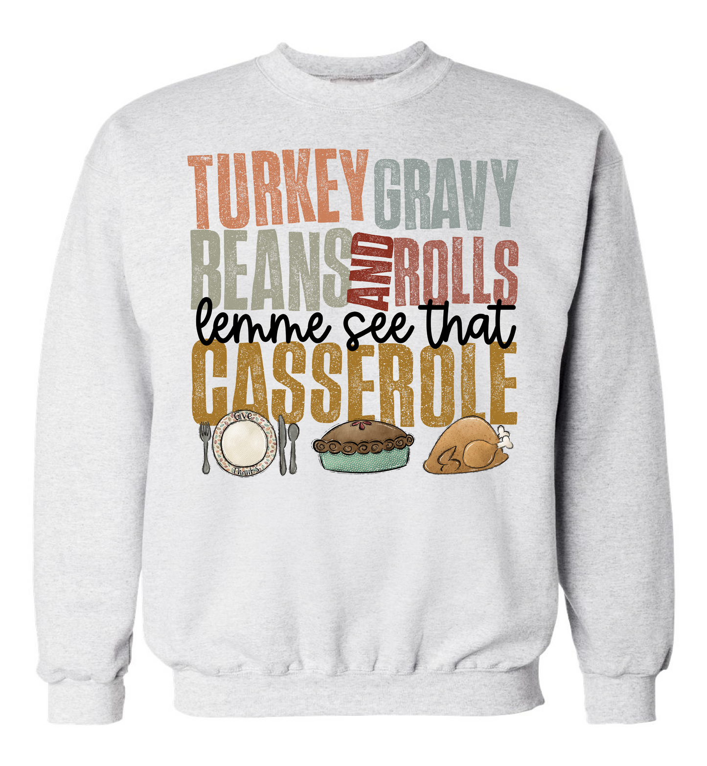 Turkey, Gravy, beens, and Rolls