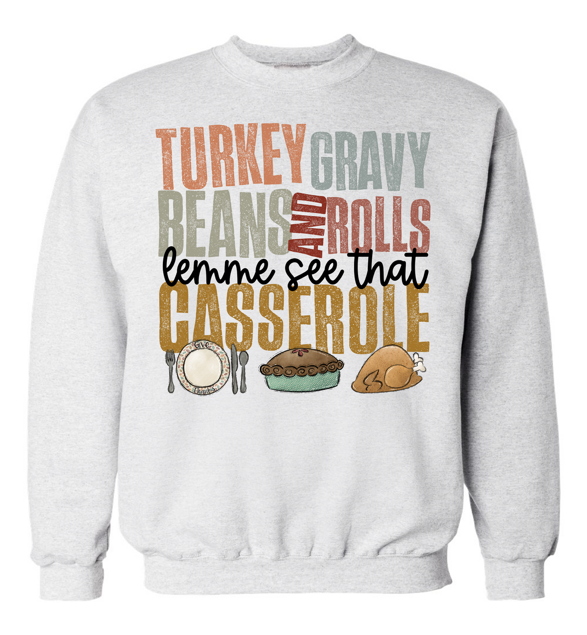 Turkey, Gravy, beens, and Rolls