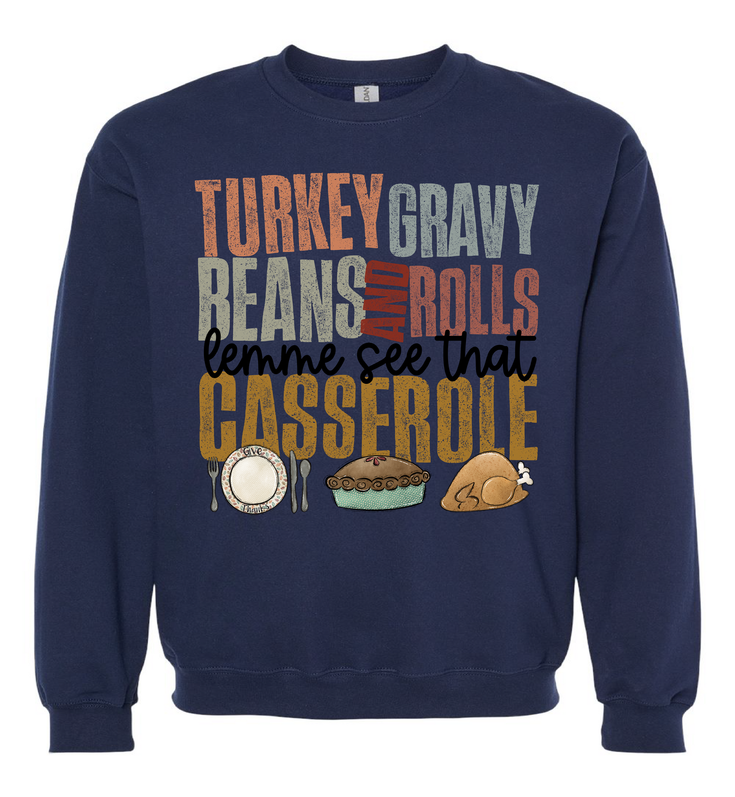 Turkey, Gravy, beens, and Rolls