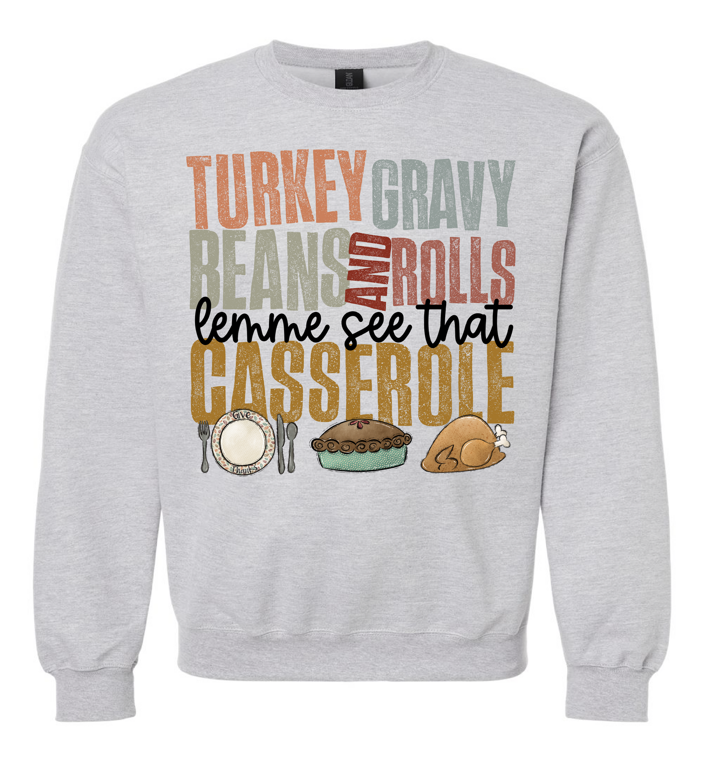 Turkey, Gravy, beens, and Rolls