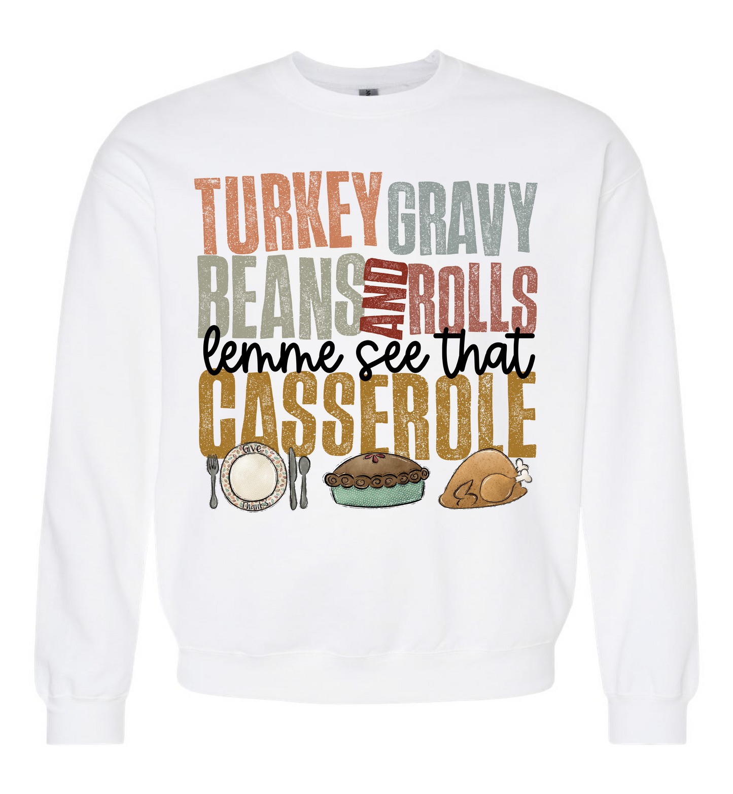 Turkey, Gravy, beens, and Rolls